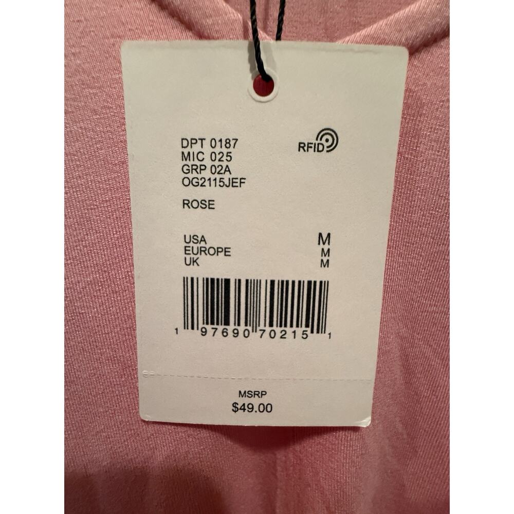 NWT Gibson & Latimer Rose Pink V Neck Dolman Sleeve Top Medium Rayon Stretch - Picture 4 of 5